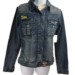 Luxirie By Lrg, Womens Juniors Jean Jacket, L, Y2K Hip Hop NWT